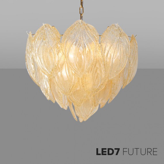 Loft Industry Modern - Glass Feathers Chandelier 2